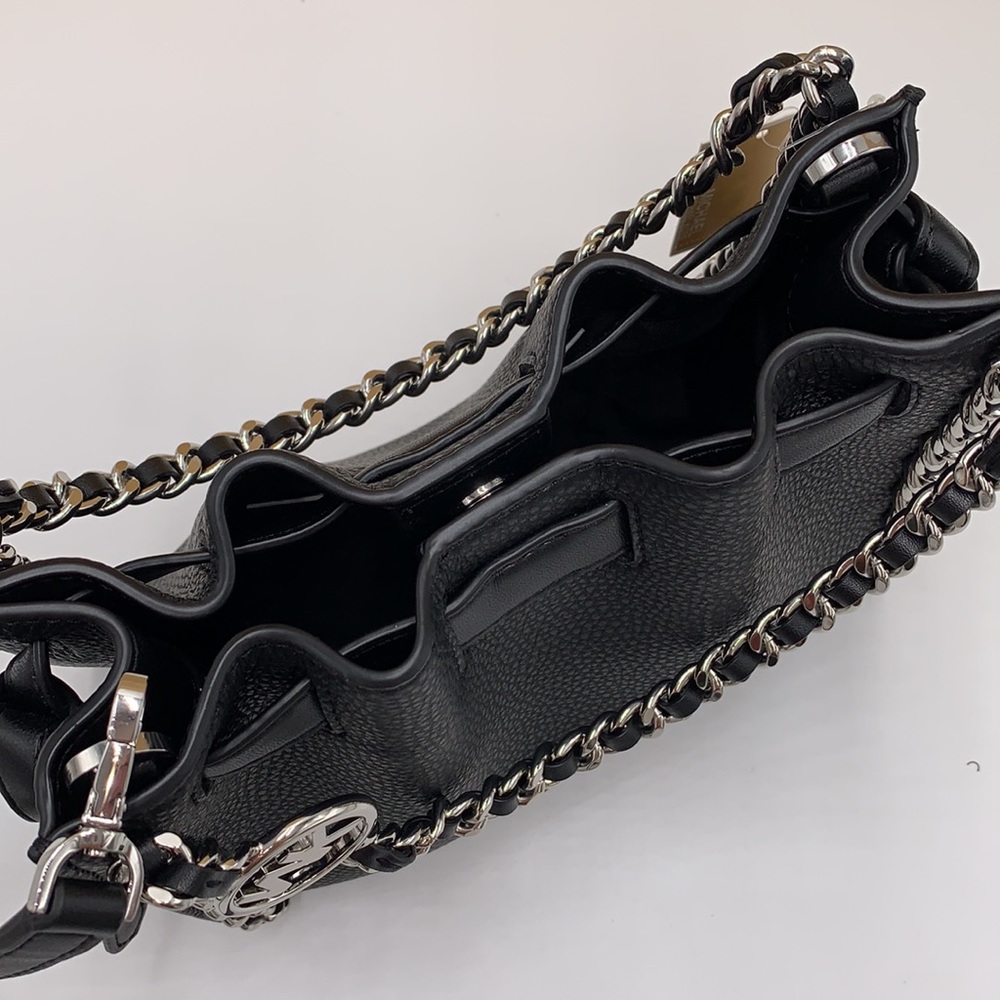 MICHAEL KORS
Mina Small Belted Pebbled Leather Chain Crossbody Bag Black… - Picture 10 of 15